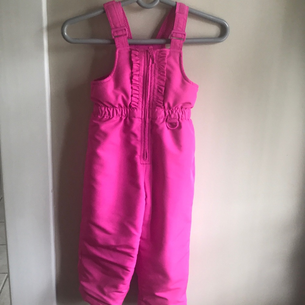 Girls 4t pink snow bib